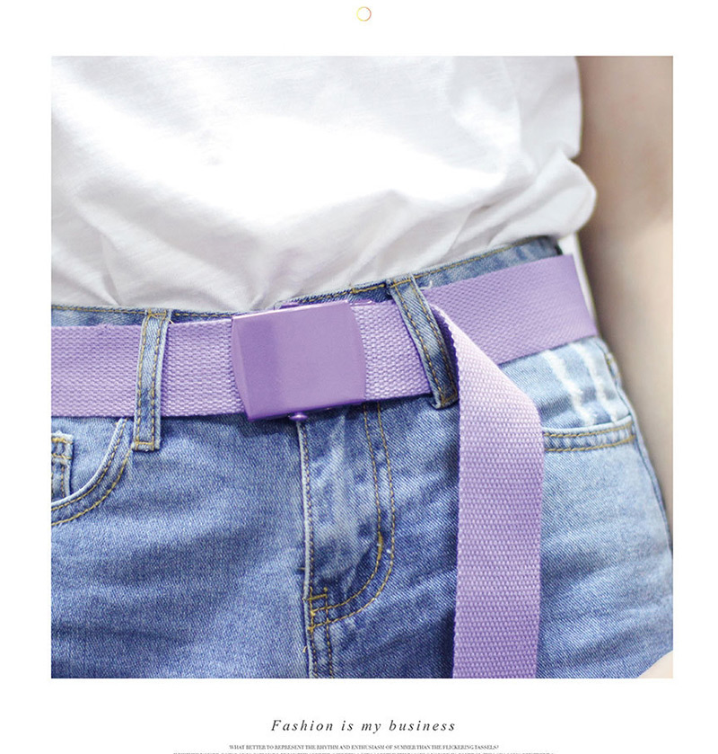 Fashion Purple Canvas Woven Belt,Wide belts