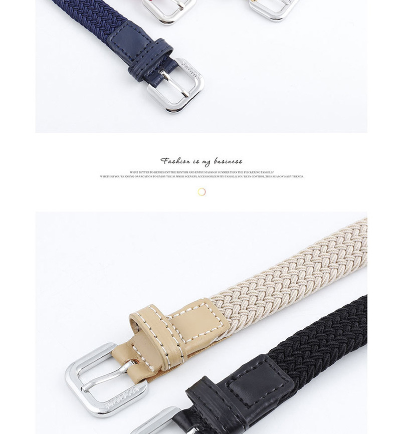 Fashion Black Braided Thin Belt,Wide belts