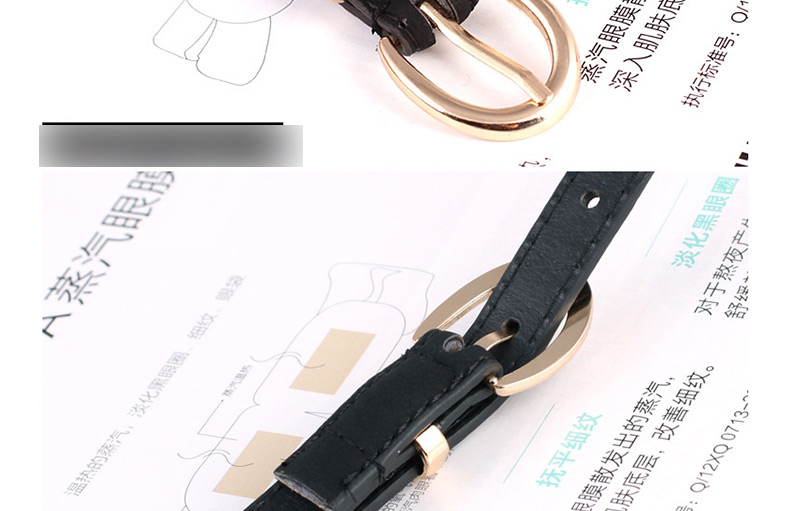 Fashion Khaki Pu Pin Buckle Belt,Thin belts