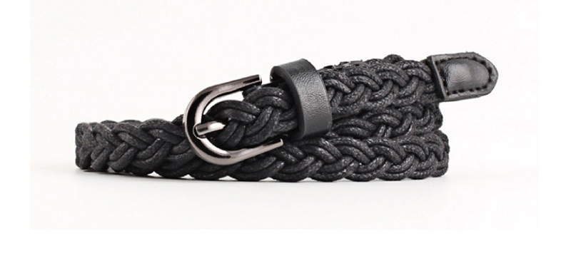 Fashion Khaki Wax Rope Woven Belt,Thin belts