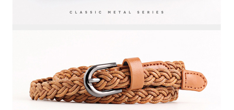 Fashion Black Wax Rope Woven Belt,Thin belts