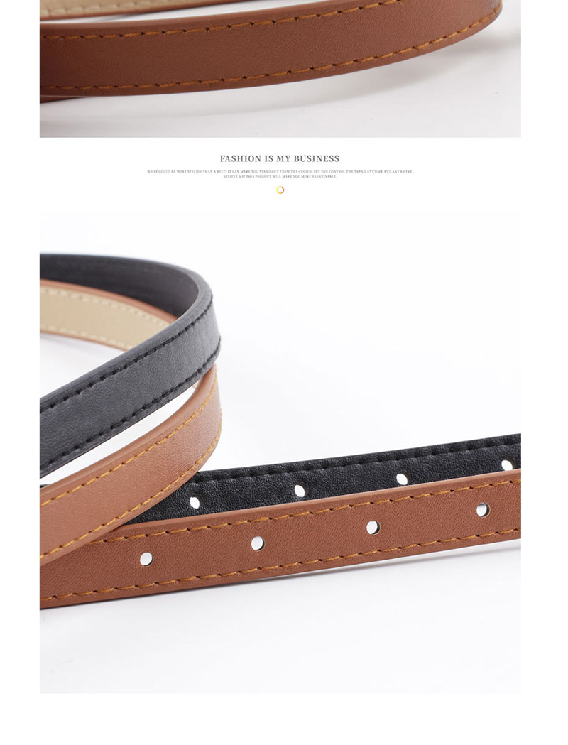 Fashion White Round Buckle Belt Belt,Thin belts