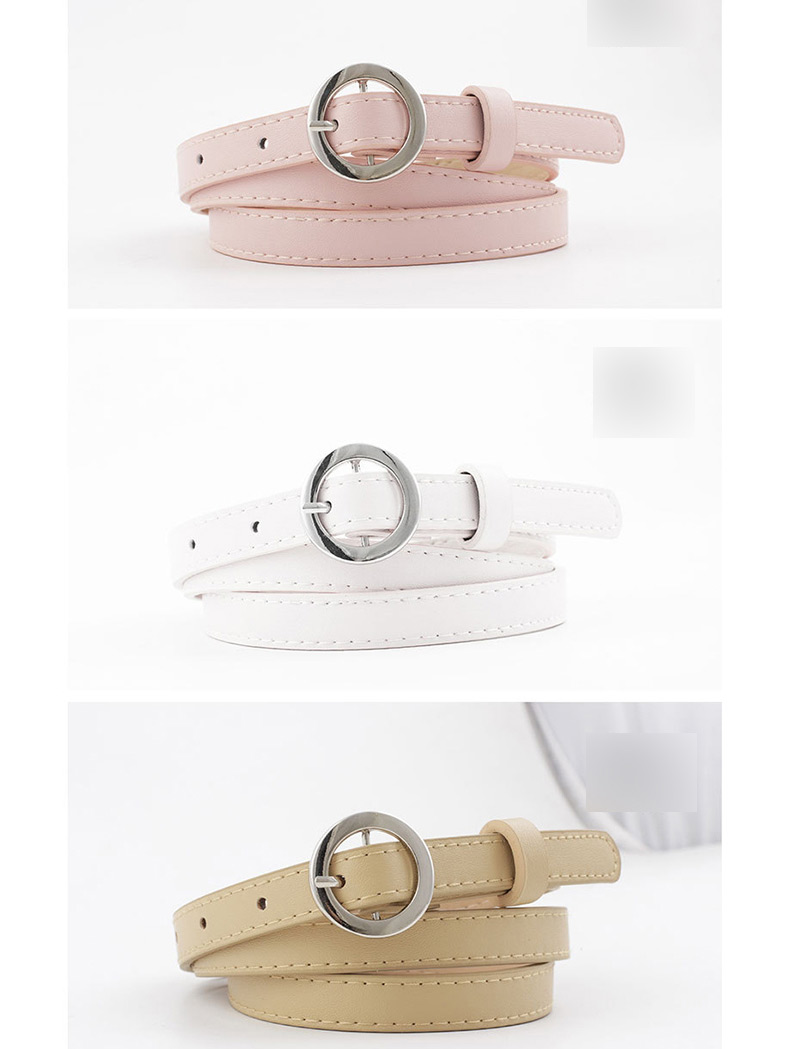 Fashion Pink Round Buckle Belt Belt,Thin belts