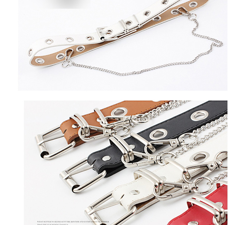 Fashion Black (no Chain) Flow Ring Decorative Chain Belt,Thin belts