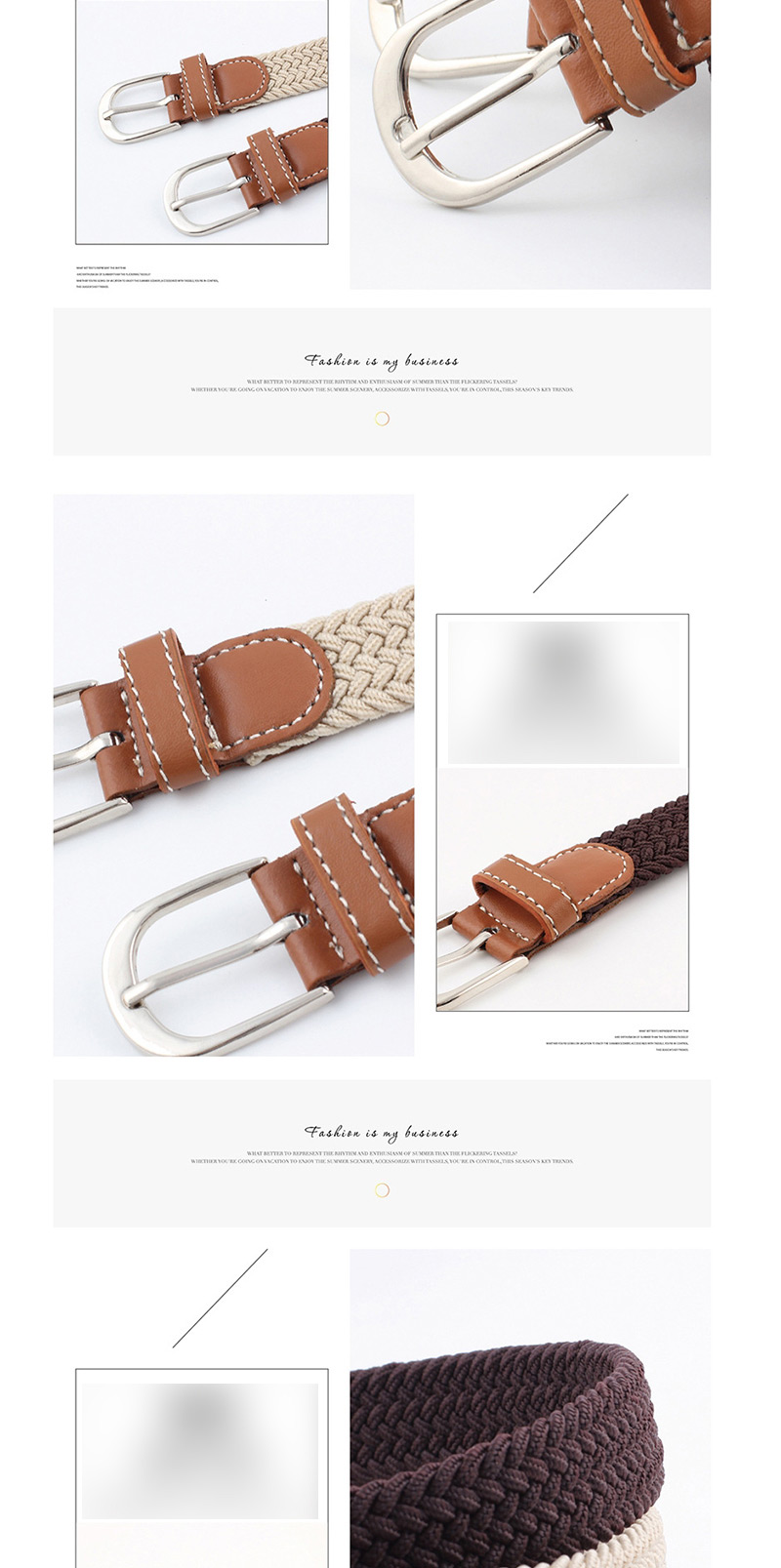 Fashion Beige 2.5cm Pin Buckle Canvas Belt,Thin belts