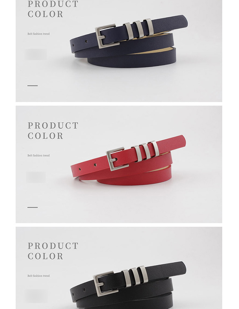 Fashion Khaki Pu Belt,Thin belts
