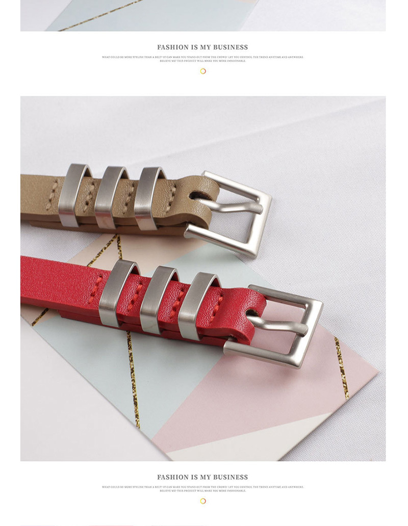 Fashion Pink Pu Belt,Thin belts