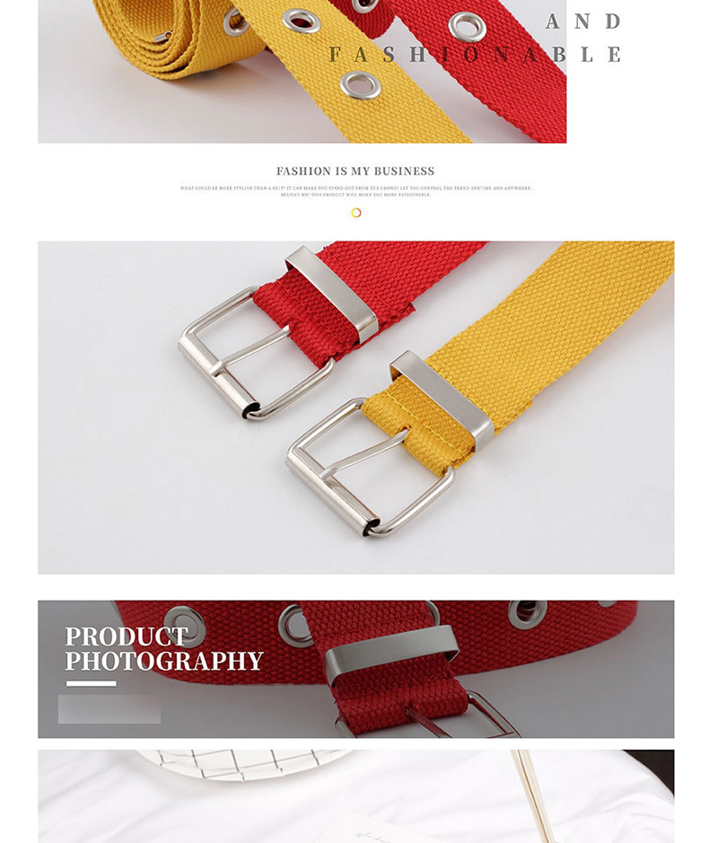 Fashion Red Nylon Canvas Belt,Thin belts