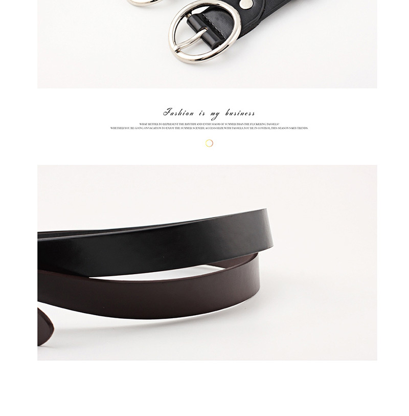 Fashion Black Oval Waistband,Thin belts