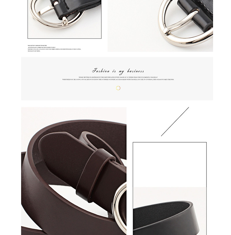 Fashion Black Oval Waistband,Thin belts