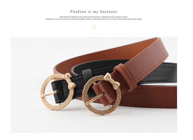 Fashion Red Bow Round Buckle Belt,Thin belts