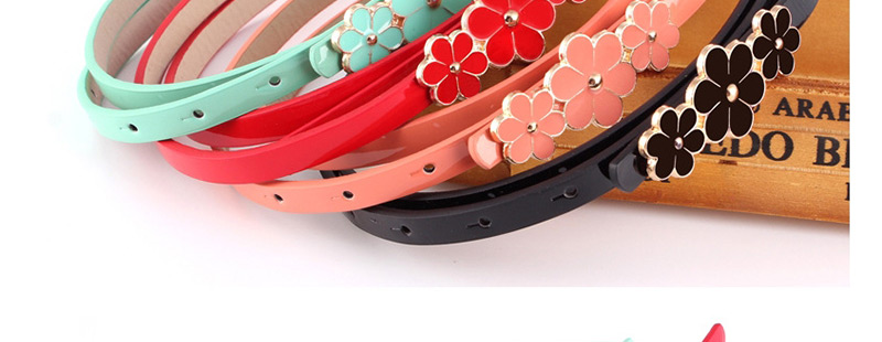 Fashion Baolan Flower Buckle Belt,Thin belts