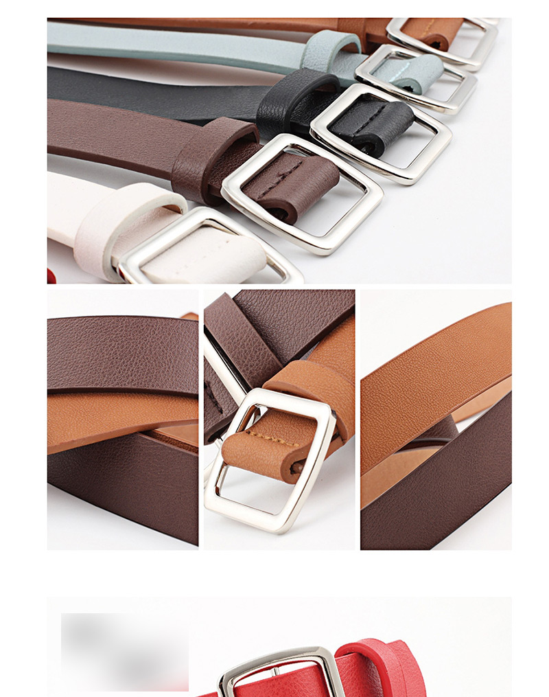 Fashion Red Needle-free Smooth Buckle Ladies Wide Belt,Thin belts