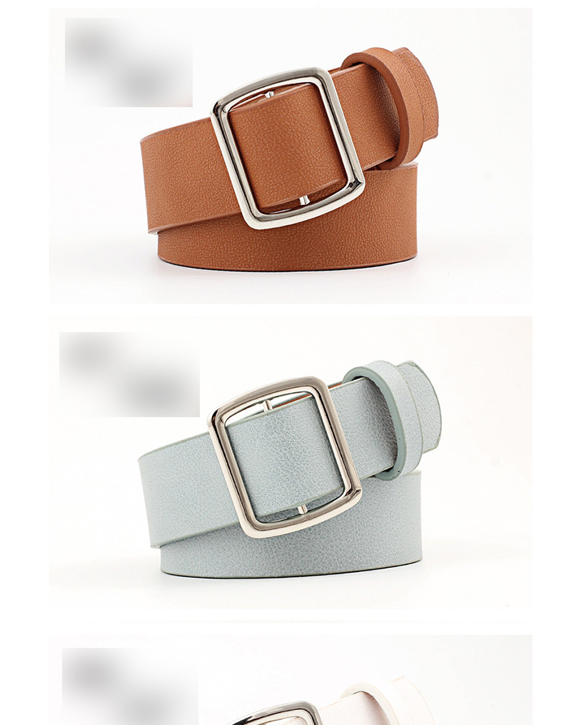Fashion White Needle-free Smooth Buckle Ladies Wide Belt,Thin belts