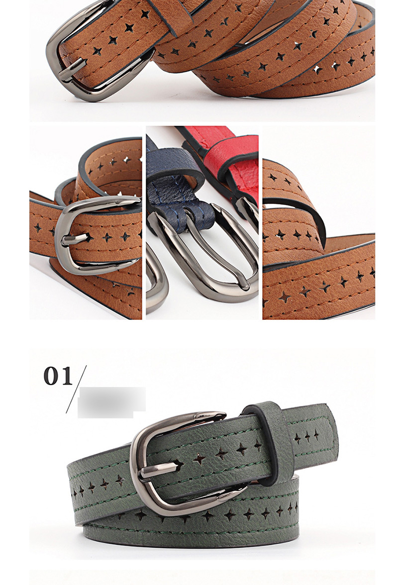 Fashion Army Green Fashion Wild Alloy Pin Buckle Belt,Thin belts