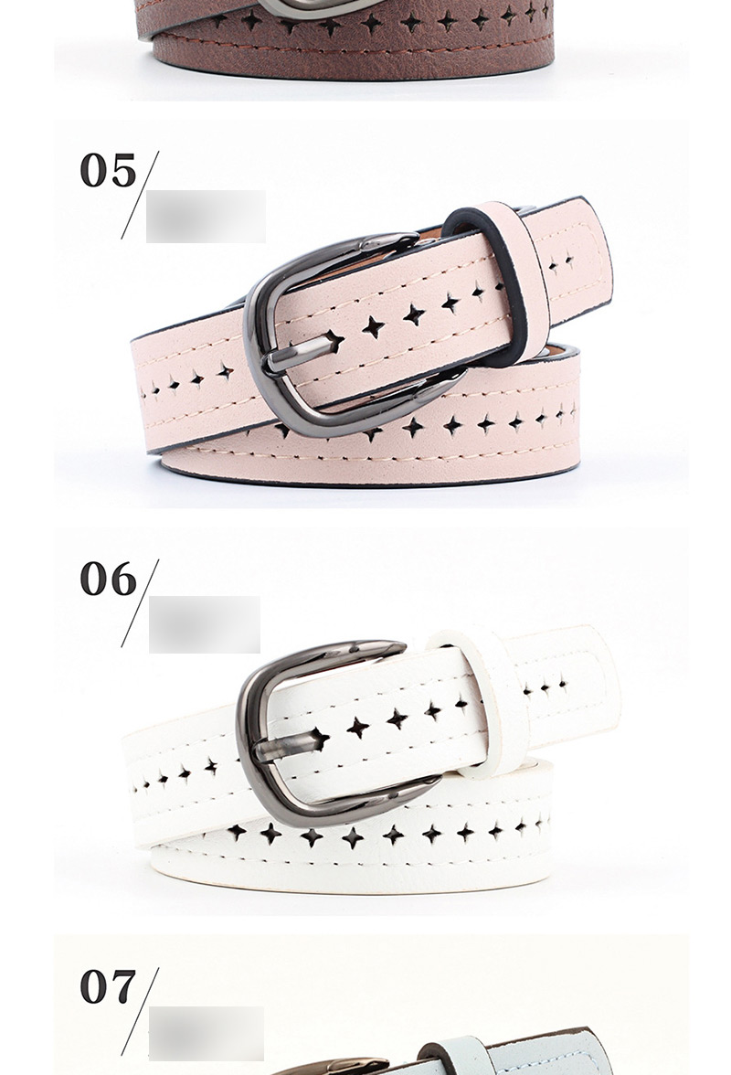 Fashion White Fashion Wild Alloy Pin Buckle Belt,Thin belts