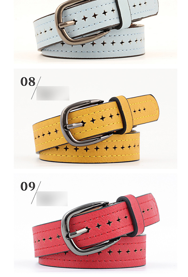 Fashion Yellow Fashion Wild Alloy Pin Buckle Belt,Thin belts