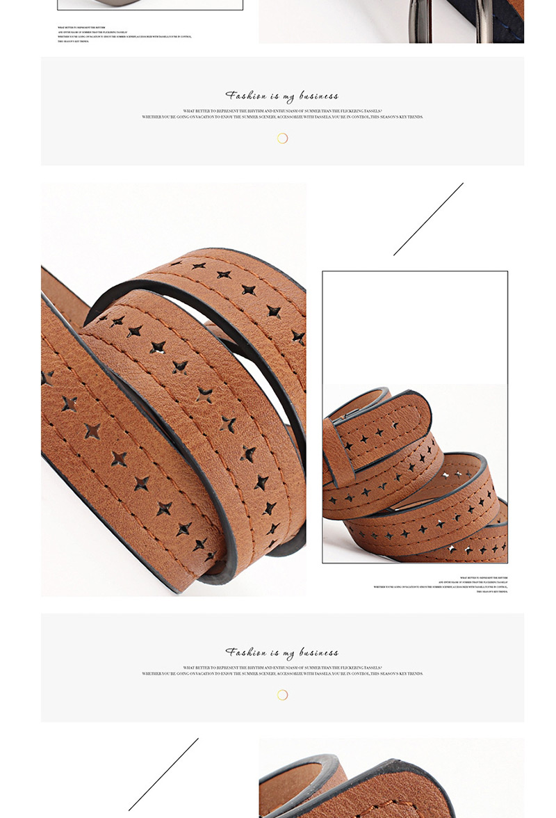 Fashion Coffee Fashion Wild Alloy Pin Buckle Belt,Thin belts