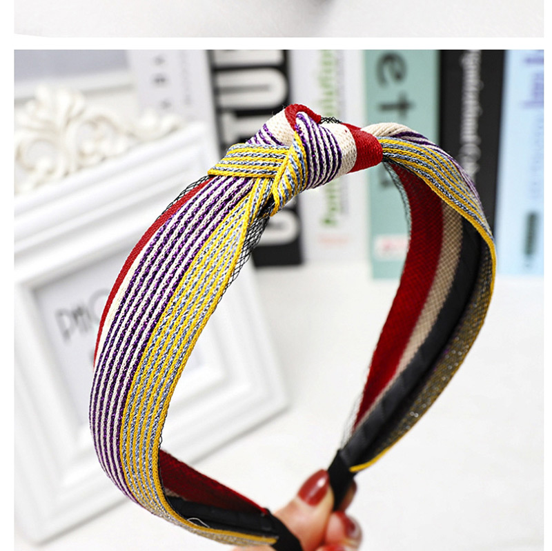 Fashion Yellow Rainbow Headband Rainbow Stripe Ribbon Headband,Head Band