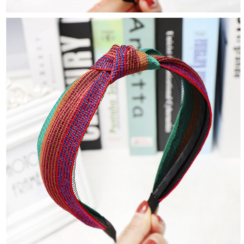 Fashion Blue Rainbow Headband Rainbow Stripe Ribbon Headband,Head Band