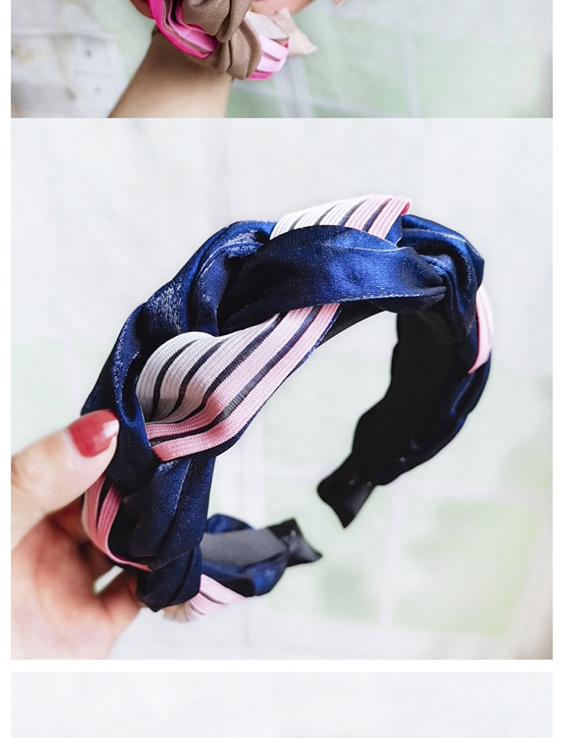 Fashion Navy Blue Tweezers Headband Twist Braid Headband,Head Band
