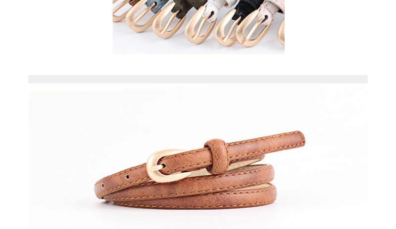 Fashion Beige Denim Pin Buckle Belt,Thin belts
