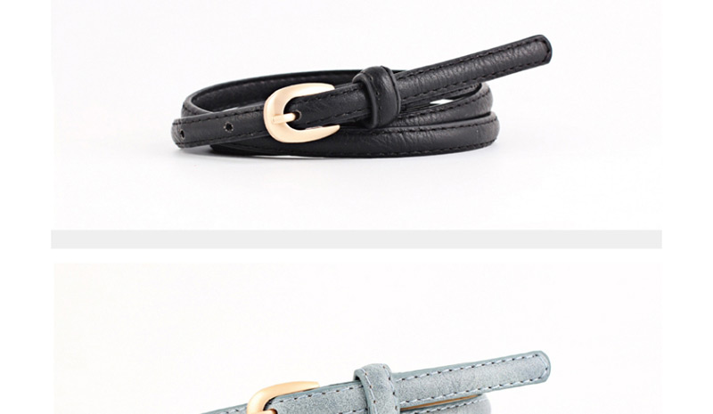 Fashion Dark Blue Denim Pin Buckle Belt,Thin belts