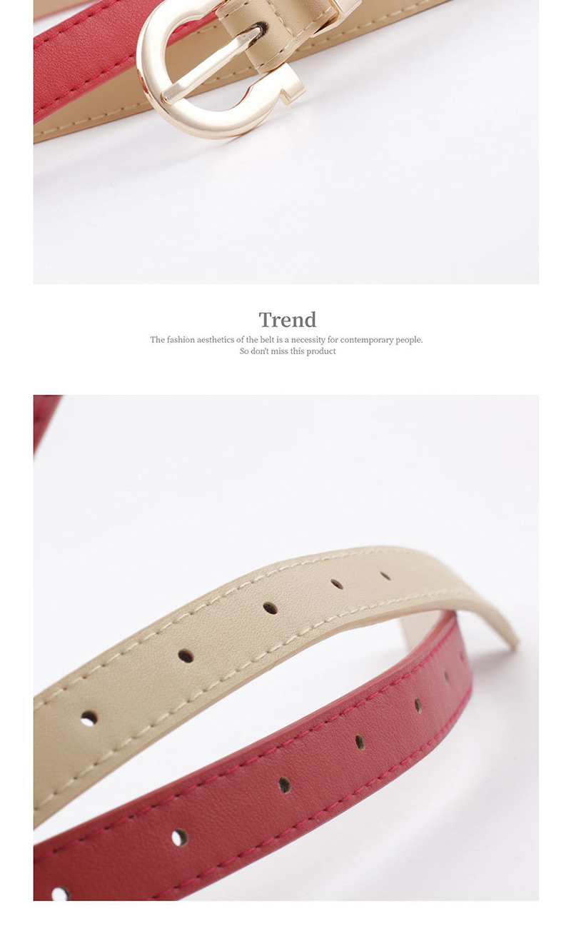 Fashion Khaki Fashion Candy Color Decorative Belt,Thin belts