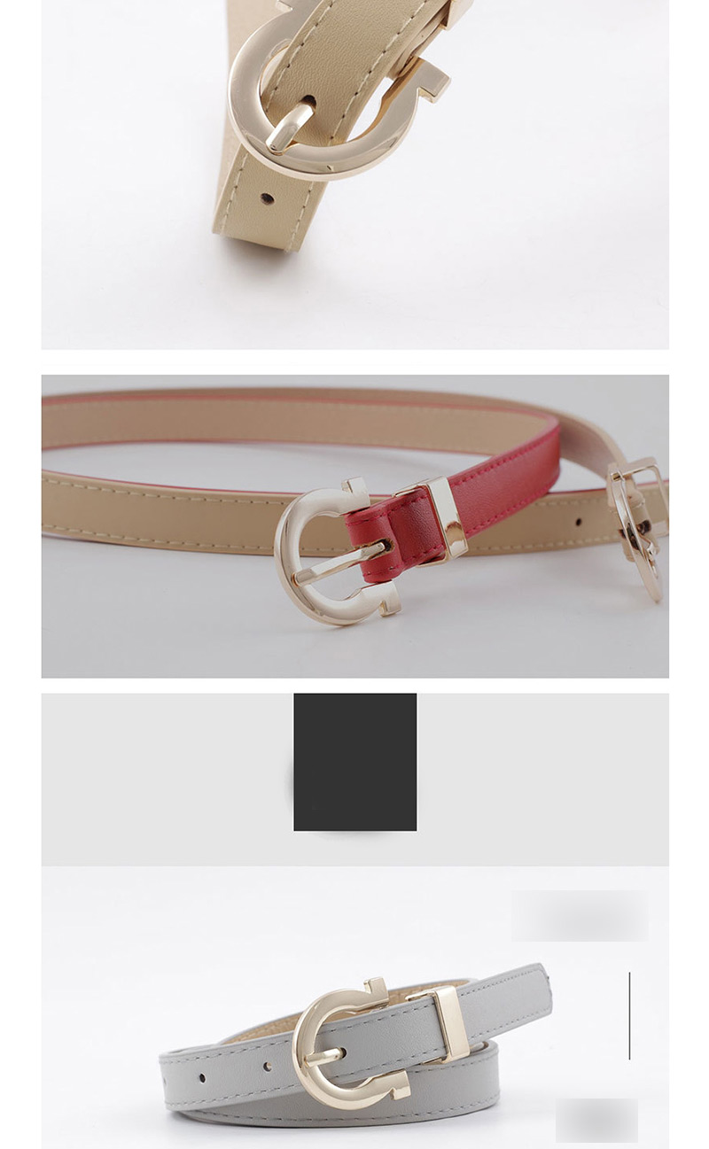 Fashion Pink Fashion Candy Color Decorative Belt,Thin belts