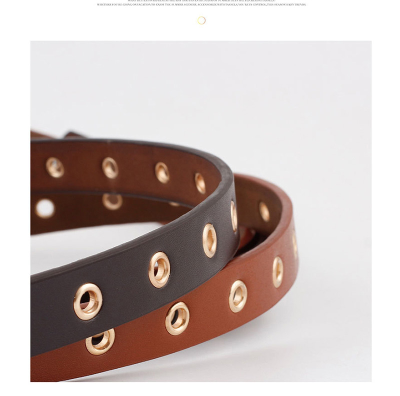 Fashion Coffee Wild Pu Leather Belt,Thin belts