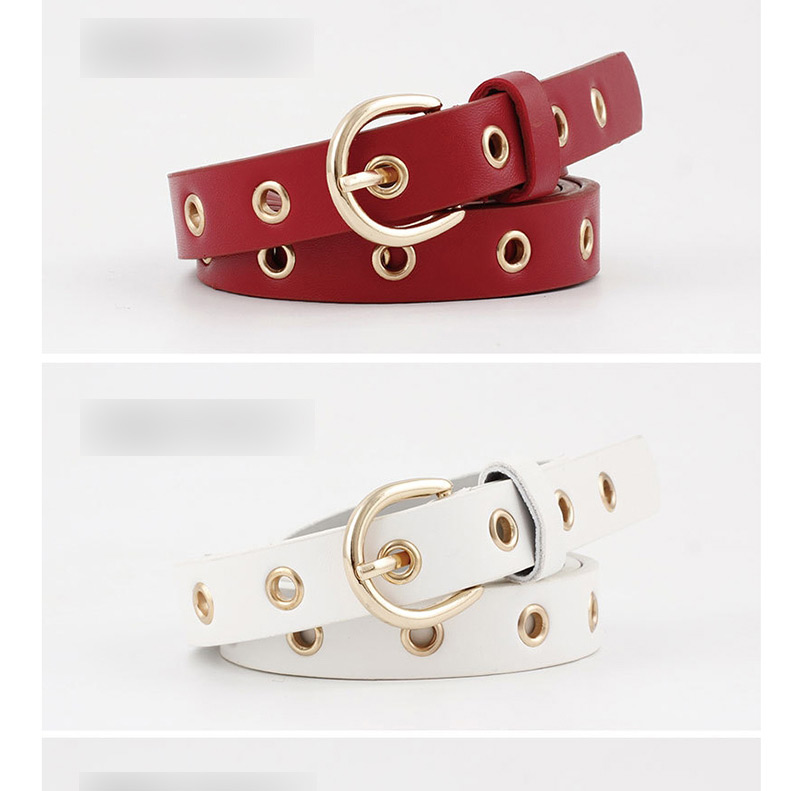 Fashion Red Wild Pu Leather Belt,Thin belts