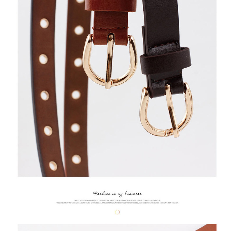 Fashion Coffee Wild Pu Leather Belt,Thin belts