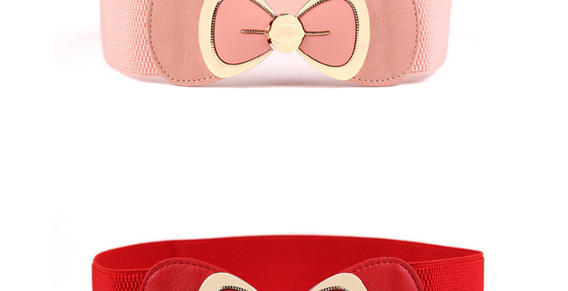 Fashion Red Large Bow Elastic Wide Girdle,Wide belts