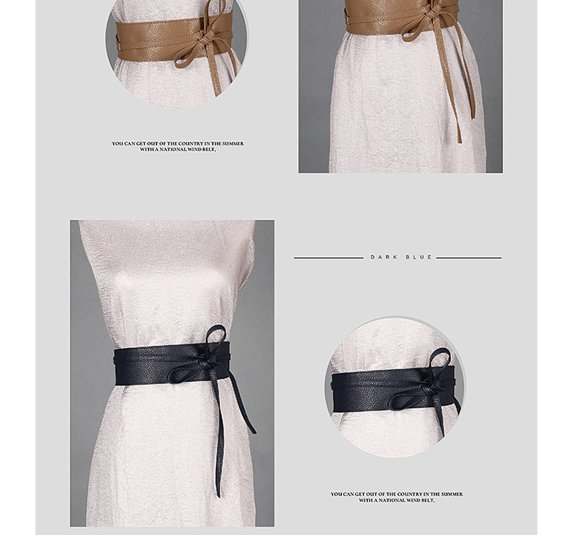 Fashion White Wide Streamer Bow Two-ring Belt,Wide belts