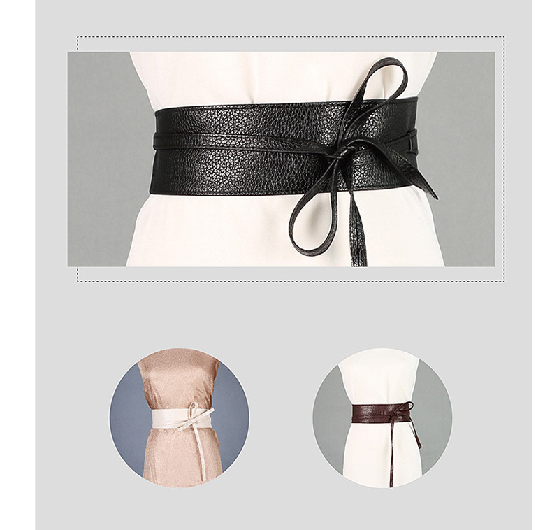 Fashion Local Gold Wide Streamer Bow Two-ring Belt,Wide belts