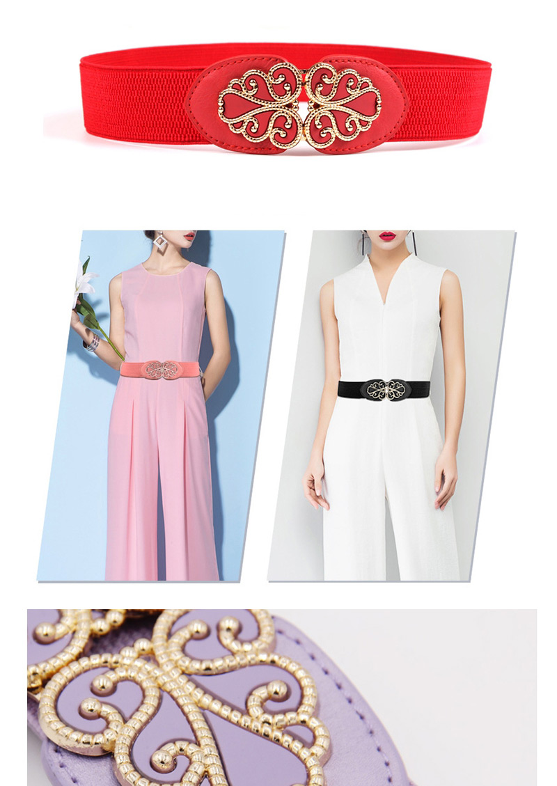Fashion Rose Red Elastic Girdle,Wide belts