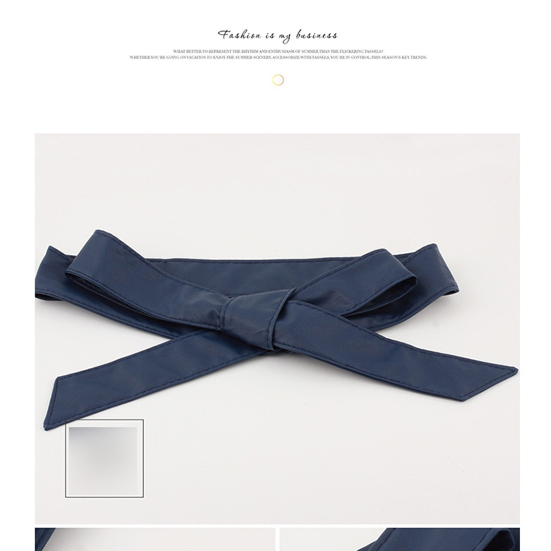 Fashion Navy Ribbon Bow Wide Belt,Wide belts