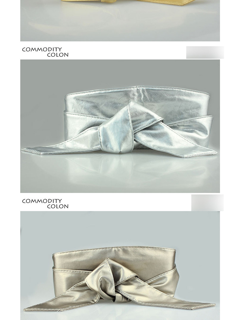 Fashion Silver Ribbon Bow Wide Belt,Wide belts