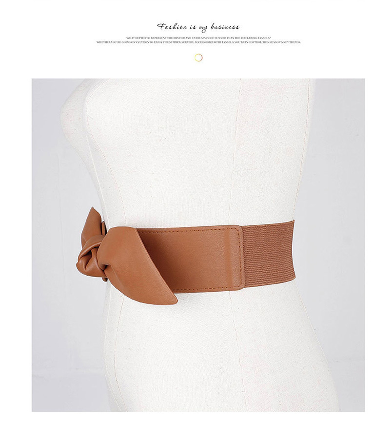 Fashion White Elasticated Bow Elastic Wide Belt,Wide belts