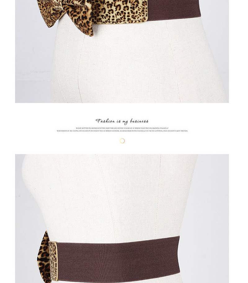 Fashion Leopard Bow Elastic Wide Girdle,Wide belts