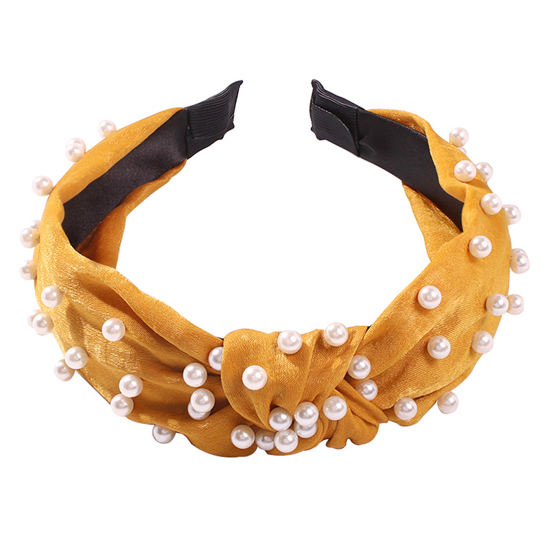 Fashion Color Cloth Pearl Knotted Headband,Head Band