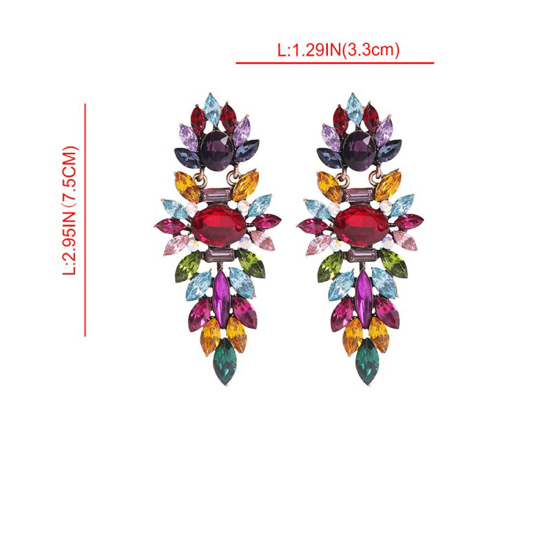 Fashion Color Alloy Studded Geometric Earrings,Drop Earrings