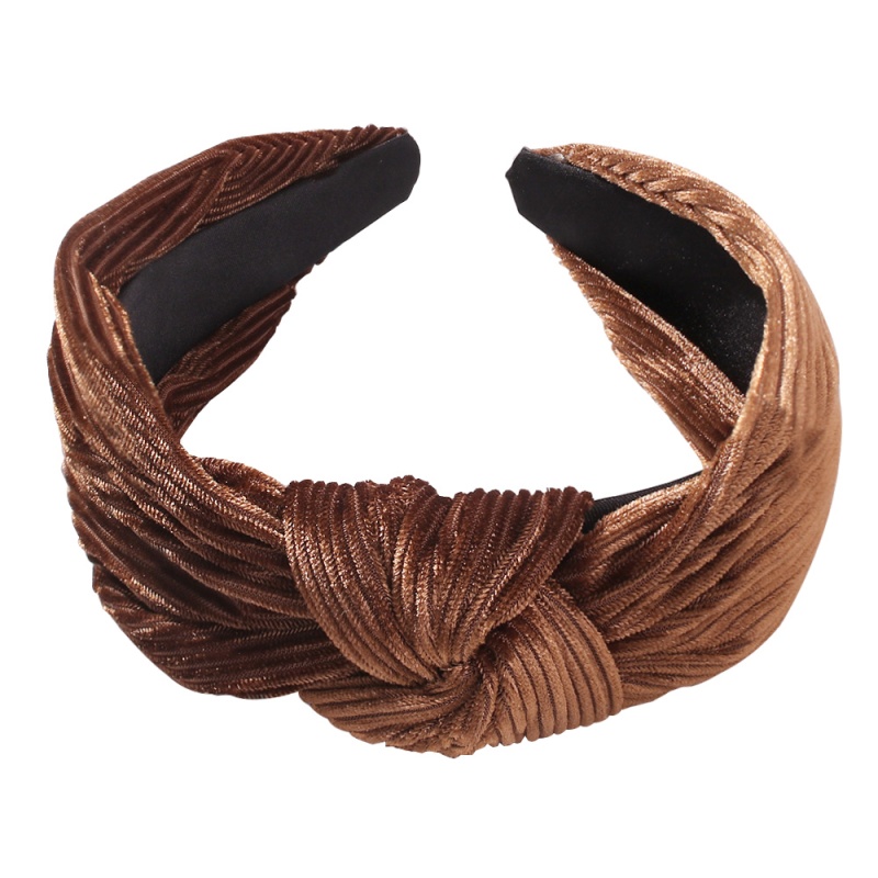 Fashion Gradient Gray Gold Velvet Knotted Headband,Head Band