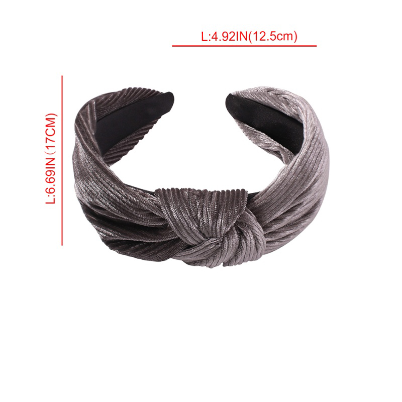Fashion Gradient Brown Gold Velvet Knotted Headband,Head Band