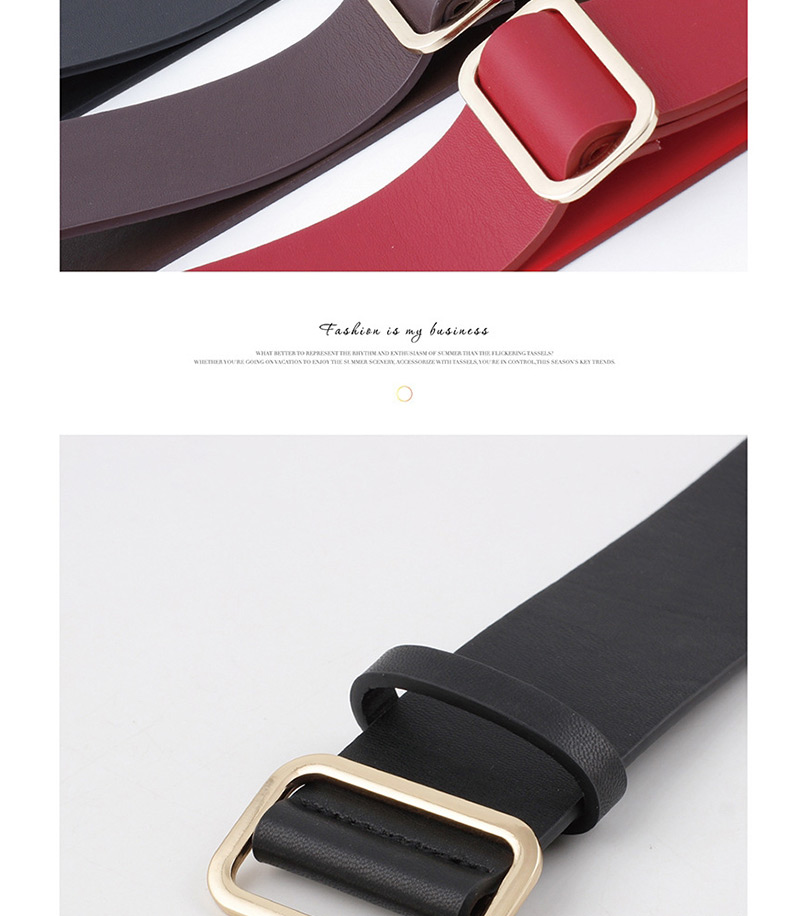 Fashion Coffee Non-porous Body Belt,Wide belts