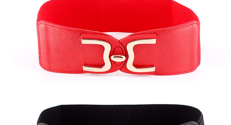 Fashion Rose Red Elastic Waistband,Wide belts