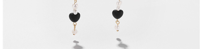 Fashion Gold Copper Drop Oil Bee Natural Pearl Heart Stud Earrings,Drop Earrings