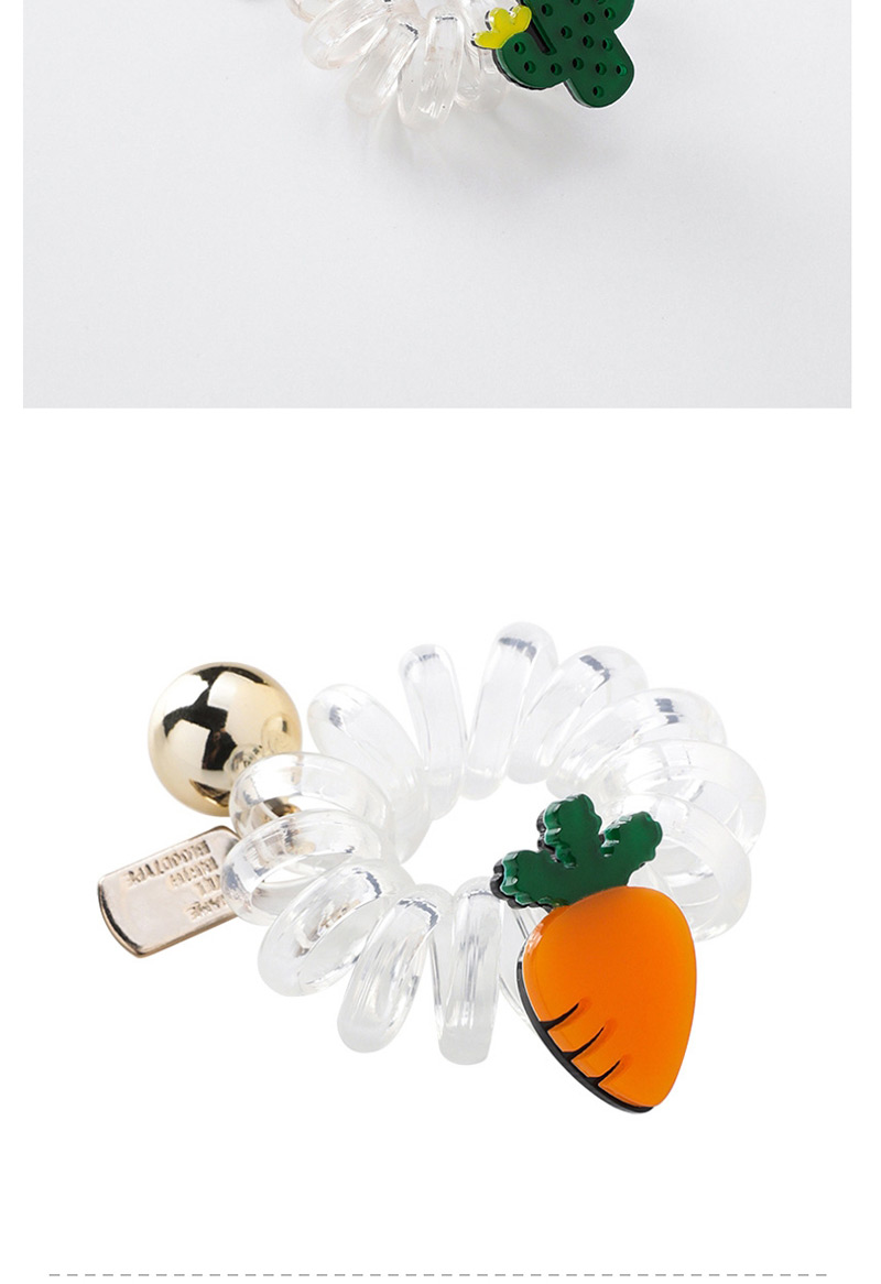 Fashion Carrot Fruit Beads Phone Line Hair Circle,Hair Ring
