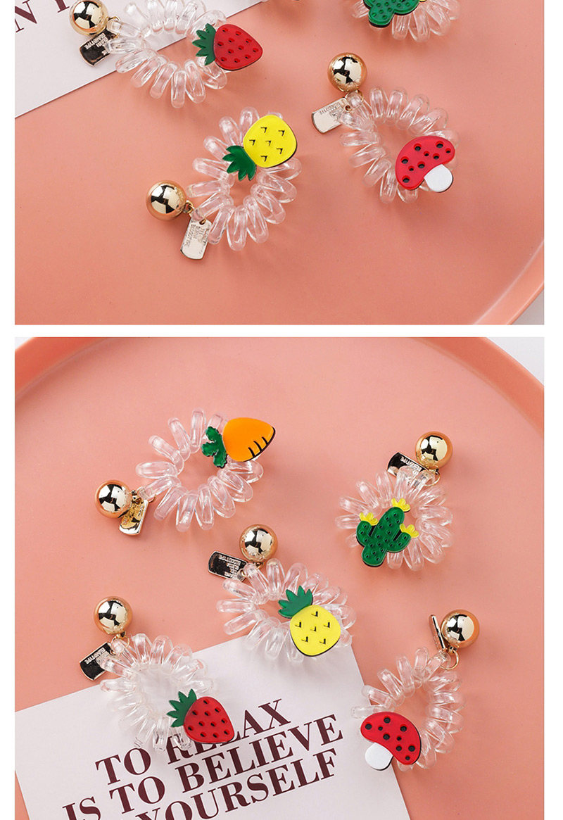 Fashion Cactus Fruit Beads Phone Line Hair Circle,Hair Ring