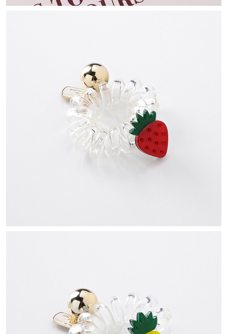 Fashion Strawberry Fruit Beads Phone Line Hair Circle,Hair Ring